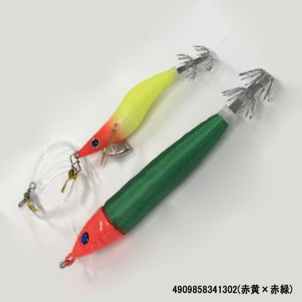 速攻イカメタル仕掛セット 30号(赤黄×赤緑)
